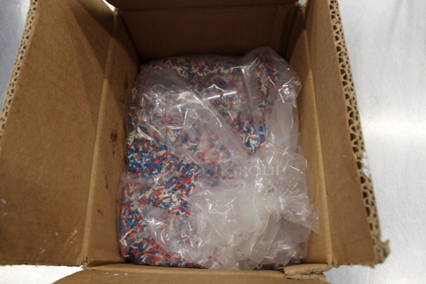 ALL ONE MONEY! Box of Red, White and Blue Sprinkles / Jimmies