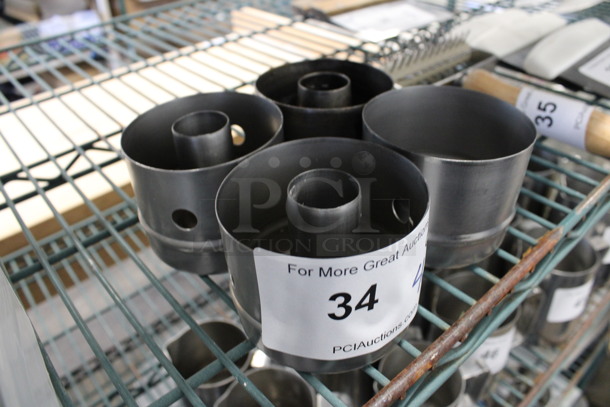 4 Metal Donut Cutters. 3.25x3.25x2.5. 4 Times Your Bid! - Image 3 of 3
