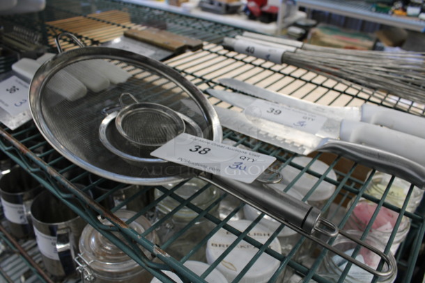 3 Various Metal Strainers. Includes 14.5x7x2.5. 3 Times Your Bid! - Image 1 of 2