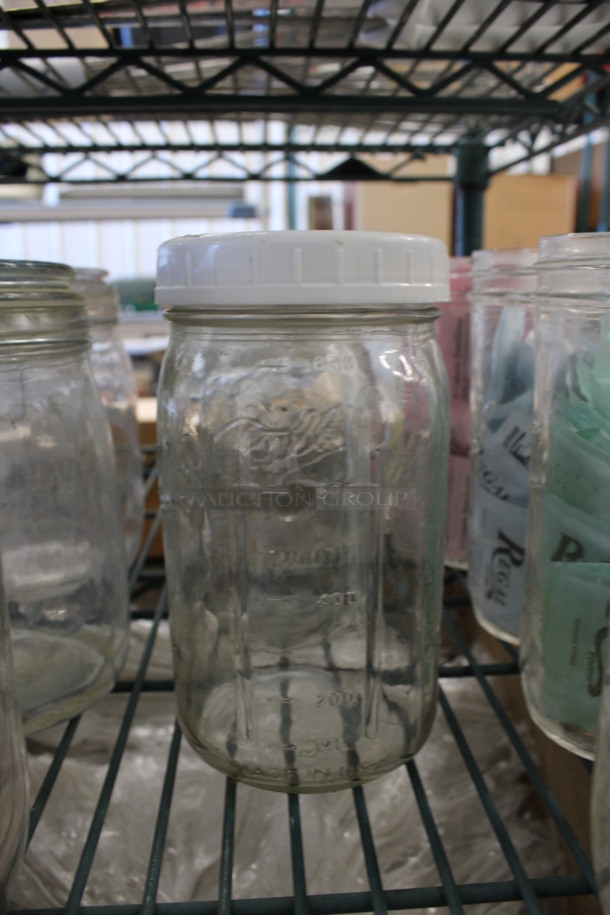 4 Glass Jars w/ Lids. 3.5x3.5x6.5. 4 Times Your Bid! - Image 2 of 2