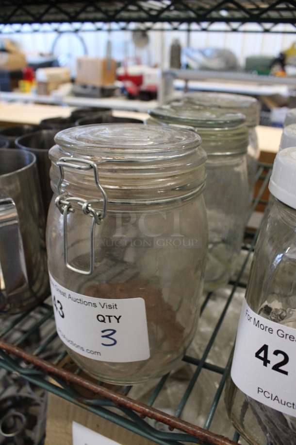 3 Glass Containers. 4x4.5x6.5. 3 Times Your Bid! - Image 2 of 3