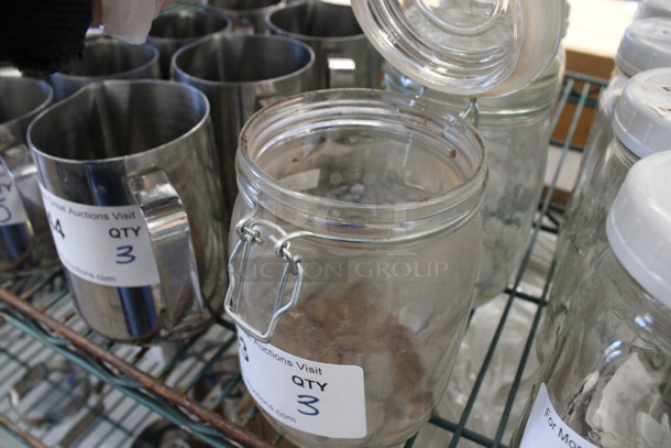 3 Glass Containers. 4x4.5x6.5. 3 Times Your Bid! - Image 3 of 3