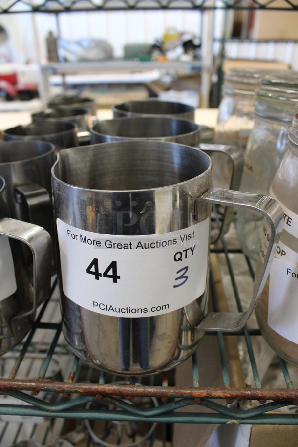 3 Metal Pitchers. 5.5x4x5. 3 Times Your Bid! - Image 1 of 3