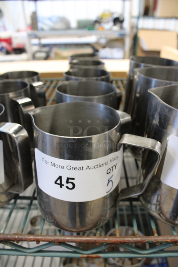 5 Metal Pitchers. 5x3.5x4.5. 5 Times Your Bid! - Image 1 of 3