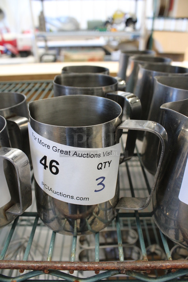 3 Metal Pitchers. 4.5x3.5x4. 3 Times Your Bid! - Image 1 of 3