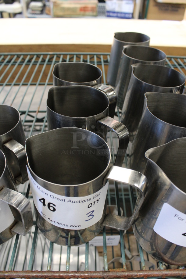 3 Metal Pitchers. 4.5x3.5x4. 3 Times Your Bid! - Image 2 of 3