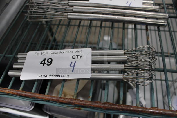 4 Metal Whisks. 8". 4 Times Your Bid! - Image 1 of 2