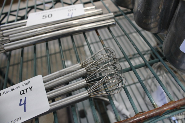 4 Metal Whisks. 8". 4 Times Your Bid! - Image 2 of 2