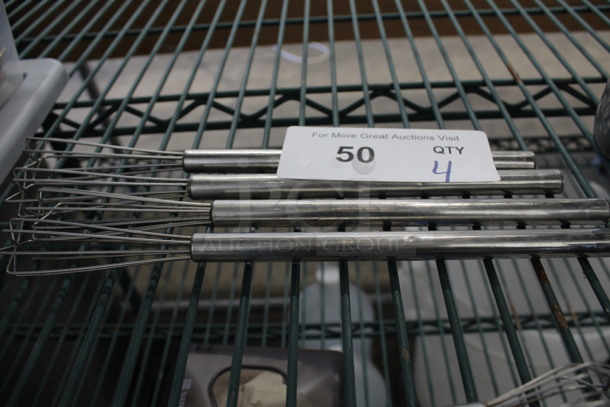 4 Metal Whisks. 10". 4 Times Your Bid! - Image 1 of 2