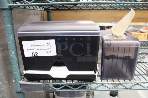 2 Poly Countertop Dispensers; Straw and Napkin. 10x4x8, 7.5x5x6. 2 Times Your Bid!