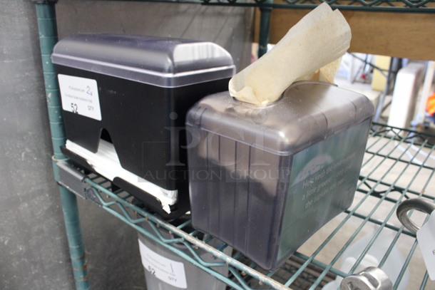 2 Poly Countertop Dispensers; Straw and Napkin. 10x4x8, 7.5x5x6. 2 Times Your Bid! - Image 2 of 2