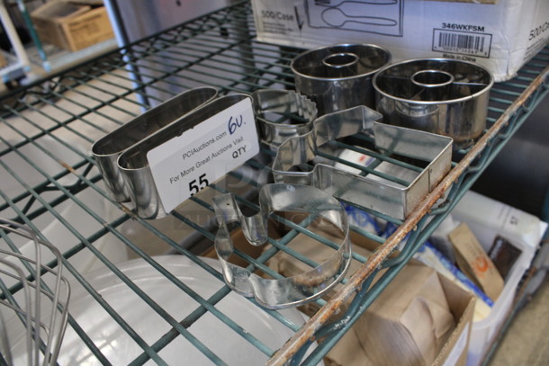6 Various Metal Dough Cutters including Helmet and Shirt. Includes 4.5x4.5x1. 6 Times Your Bid! - Image 3 of 3