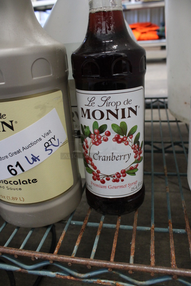 5 Various Bottles; Cranberry Syrup, White Chocolate Flavored Sauce, Narvon Simple Syrup and 2 Vinegar. 5 Times Your Bid! - Image 2 of 5