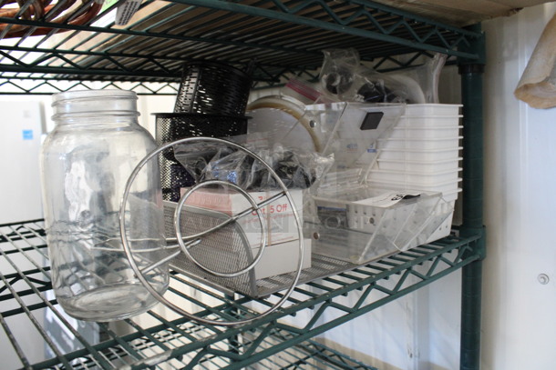 ALL ONE MONEY! Lot of Various Items Including White Poly Bins, Clear Bin and Metal Paper Towel Rack! - Image 2 of 3