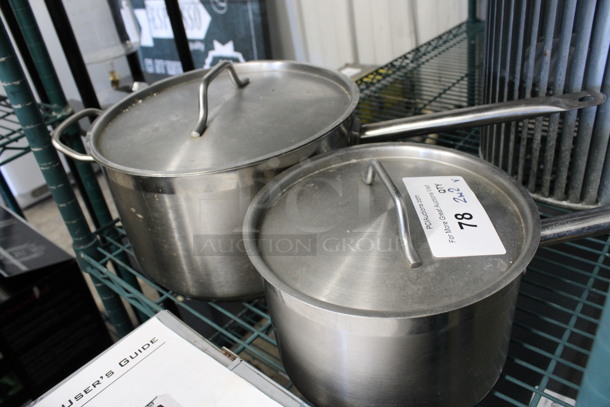2 Metal Sauce Pots w/ Lids. 23x11.5x7, 16x8.5x6. 2 Times Your Bid! - Image 2 of 3