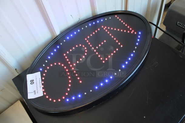Light Up Open Sign. 23x1x14. Tested and Working! - Image 2 of 4