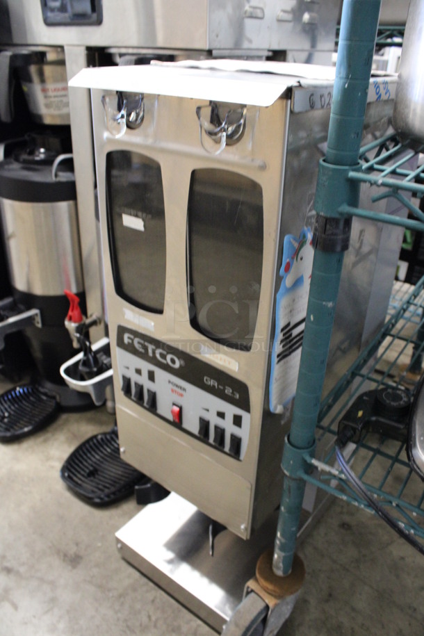 Fetco Model GR-2 Stainless Steel Commercial Countertop Coffee Bean Grinder. 120 Volts, 1 Phase. 9.5x16x29. Tested and Working! - Image 3 of 6