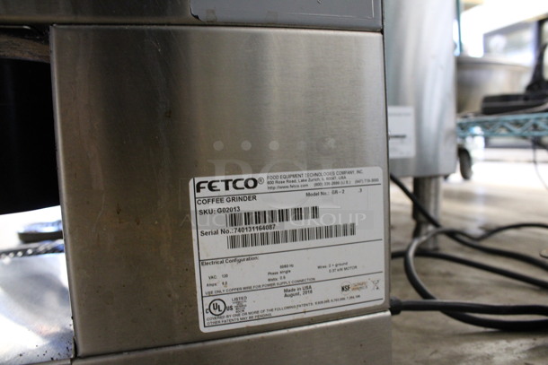 Fetco Model GR-2 Stainless Steel Commercial Countertop Coffee Bean Grinder. 120 Volts, 1 Phase. 9.5x16x29. Tested and Working! - Image 6 of 6