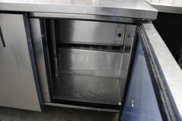 2016 True Model TUC-72 Stainless Steel Commercial 3 Door Undercounter Cooler on Commercial Casters. 115 Volts, 1 Phase. 72.5x30x36. Tested and Working! - Image 7 of 8