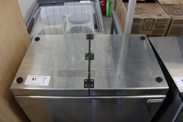 Excellence Stainless Steel Commercial Chest Cooler or Freezer on Commercial Casters. 25.5x15.5x39. Tested and Powers On But Does Not Get Cold - Image 3 of 5