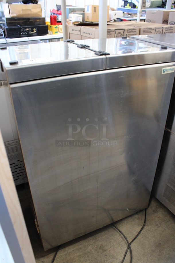 Excellence Stainless Steel Commercial Chest Cooler or Freezer on Commercial Casters. 25.5x15.5x39. Tested and Powers On But Does Not Get Cold - Image 4 of 5