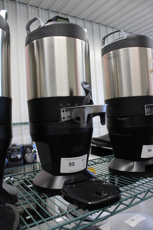Curtis Chrome and Black Finish Countertop Coffee Satellite Server w/ Drip Tray. 9x14x23 - Image 2 of 3