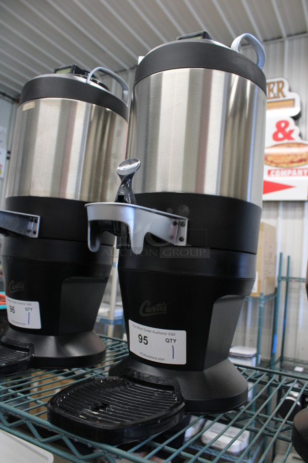 Curtis Chrome and Black Finish Countertop Coffee Satellite Server w/ Drip Tray. 9x14x23 - Image 3 of 3