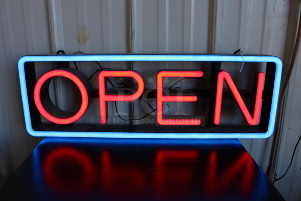 Light Up Open Sign. 27x3x9. Tested and Working!