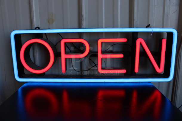 Light Up Open Sign. 27x3x9. Tested and Working! - Image 4 of 5