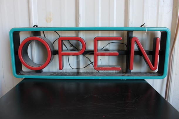 Light Up Open Sign. 27x3x9. Tested and Working! - Image 5 of 5