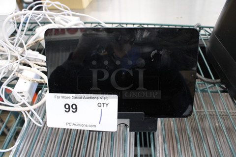 Samsung 8" Tablet on Black Metal Stand