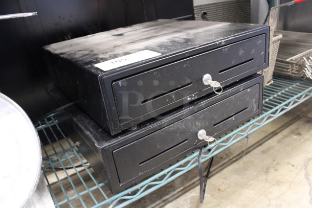 2 Black Metal Cash Drawers. 16x16.5x4.5. 2 Times Your Bid! - Image 2 of 4