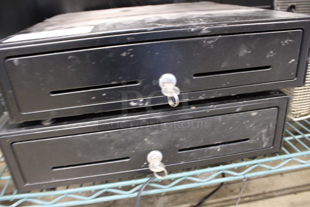 2 Black Metal Cash Drawers. 16x16.5x4.5. 2 Times Your Bid! - Image 3 of 4