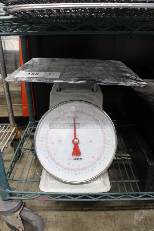 Winco Metal Countertop Food Portioning Scale. 13x13x12