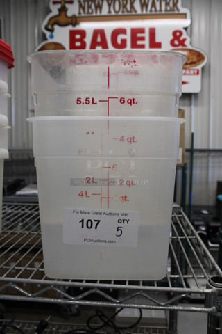 5 Poly Containers. 9x9x9. 5 Times Your Bid!