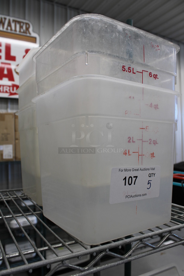 5 Poly Containers. 9x9x9. 5 Times Your Bid! - Image 2 of 2