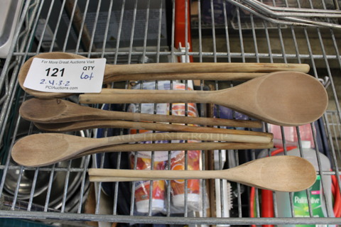 ALL ONE MONEY! Lot of Various Wooden Spoons! Includes 15"