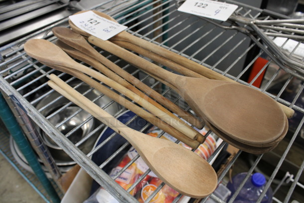 ALL ONE MONEY! Lot of Various Wooden Spoons! Includes 15" - Image 2 of 2