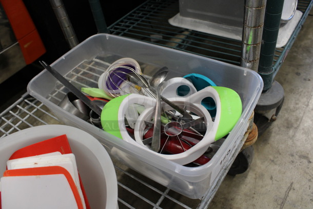 ALL ONE MONEY! Lot of Various Utensils Including Apple Corer and Whisk in Poly Bin! - Image 3 of 4