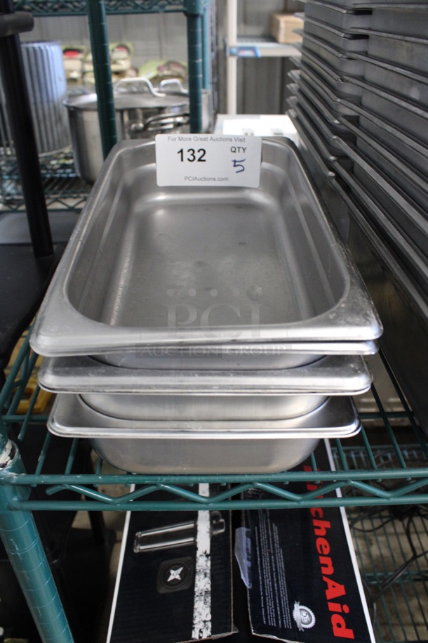 5 Stainless Steel 1/3 Size Drop In Bins. 1/3x2. 5 Times Your Bid!