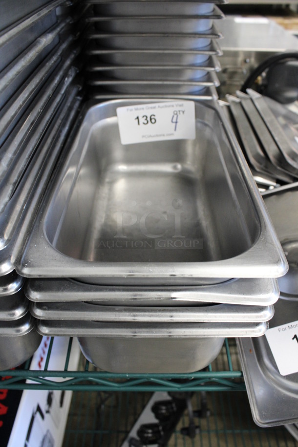 12 Stainless Steel 1/3 Size Drop In Bins. 1/3x4. 12 Times Your Bid! - Image 2 of 4