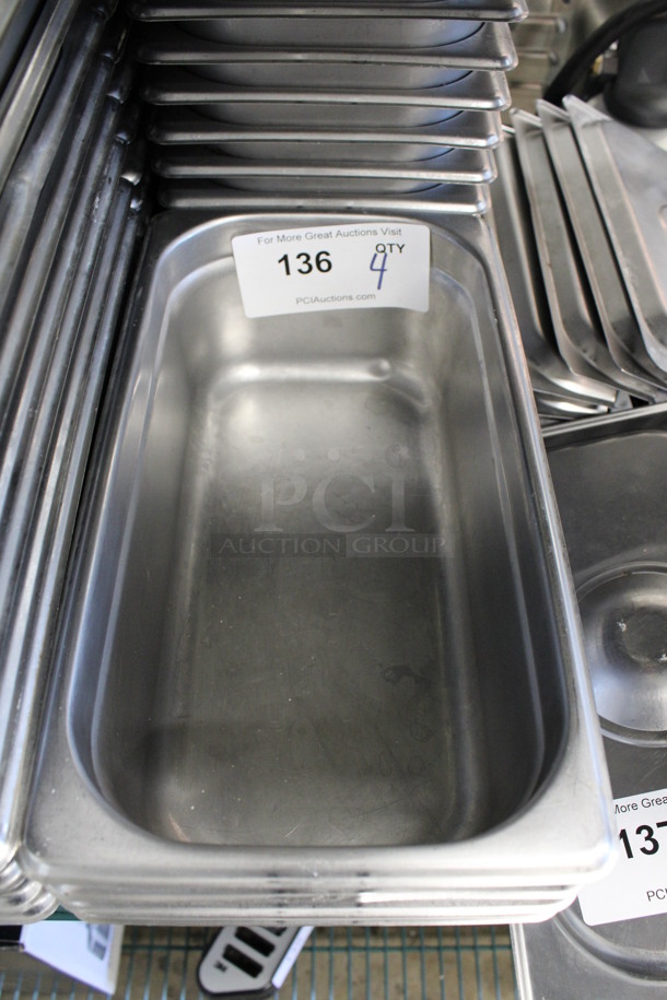 12 Stainless Steel 1/3 Size Drop In Bins. 1/3x4. 12 Times Your Bid! - Image 3 of 4