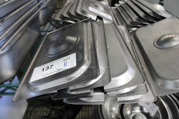 11 Stainless Steel 1/3 Size Drop In Bin Lids. 11 Times Your Bid! - Image 2 of 3