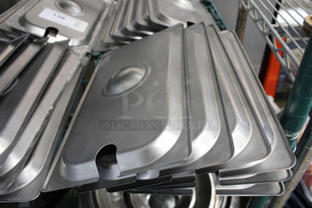11 Stainless Steel 1/3 Size Drop In Bin Lids. 11 Times Your Bid! - Image 3 of 3