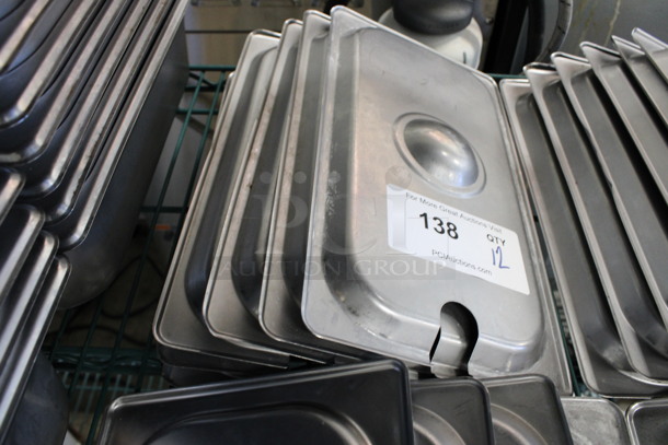 12 Stainless Steel 1/3 Size Drop In Bin Lids. 12 Times Your Bid! - Image 2 of 3