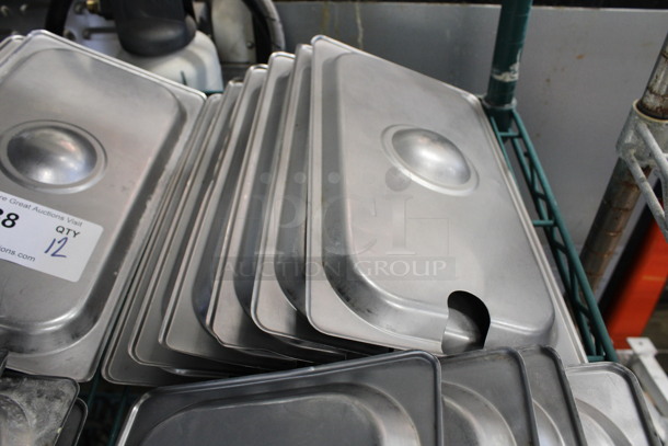 12 Stainless Steel 1/3 Size Drop In Bin Lids. 12 Times Your Bid! - Image 3 of 3