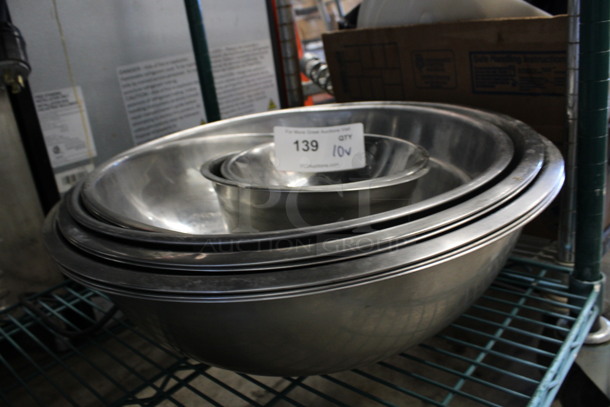 10 Various Metal Bowls. Includes 19x19x6. 10 Times Your Bid! - Image 2 of 3