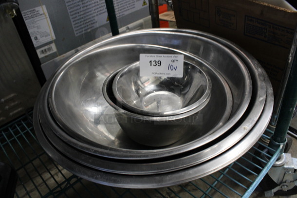 10 Various Metal Bowls. Includes 19x19x6. 10 Times Your Bid! - Image 3 of 3