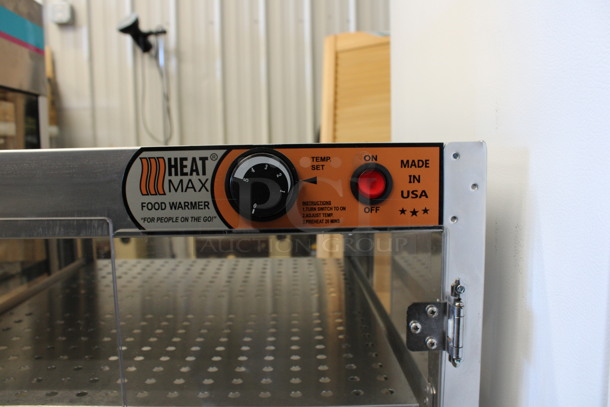 Heat Max Stainless Steel Commercial Countertop Warming Merchandiser Display Case. 22x22x24. Tested and Working! - Image 2 of 5