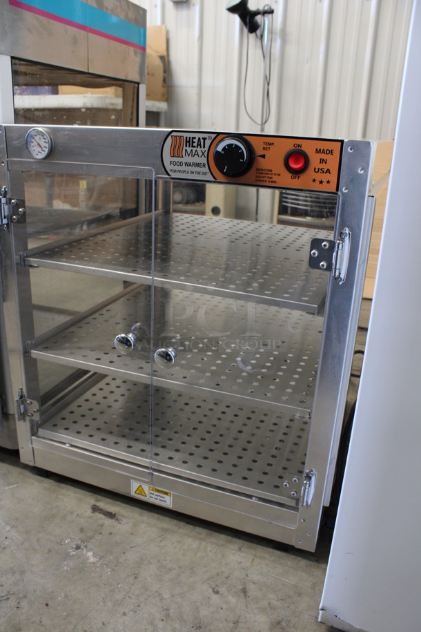 Heat Max Stainless Steel Commercial Countertop Warming Merchandiser Display Case. 22x22x24. Tested and Working! - Image 3 of 5